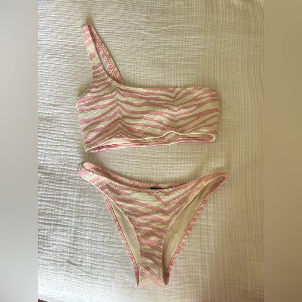 Triangl pink zebra bikini